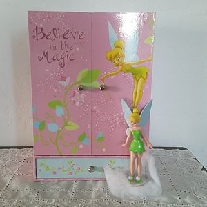 Disney Tinkerbell Jewelry Box Armoire with figurine